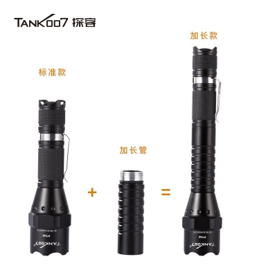 TANK007探客PT40超亮遠射手電筒LED大功率多功能電筒野外用戰(zhàn)術(shù)探險夜騎手電筒